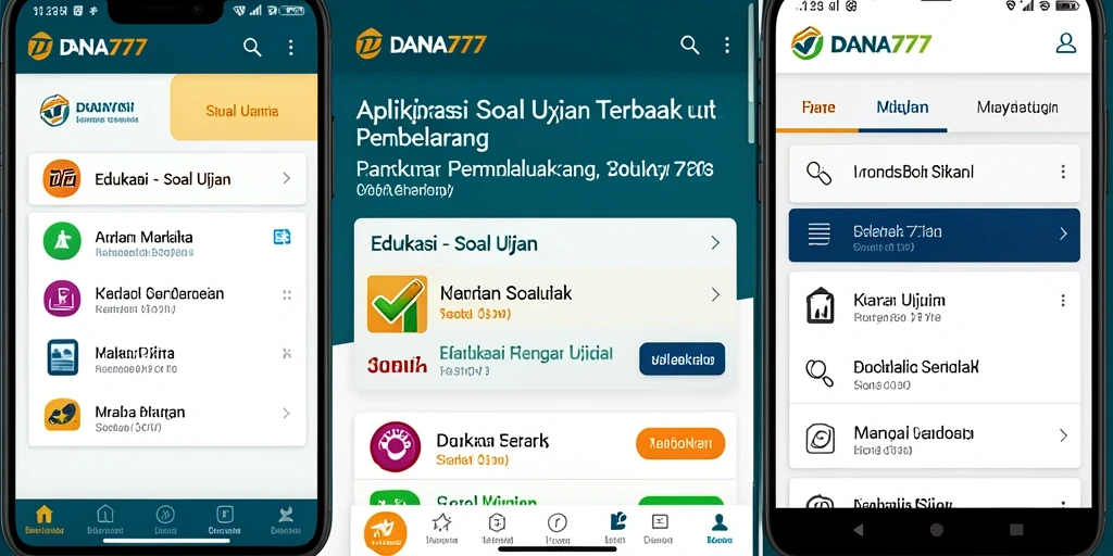 Tampilan antarmuka DANA777 memudahkan akses soal ujian.