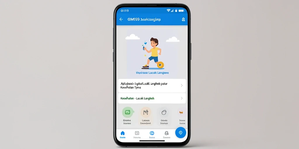 Tampilan antarmuka GIM999 yang sederhana dan informatif.