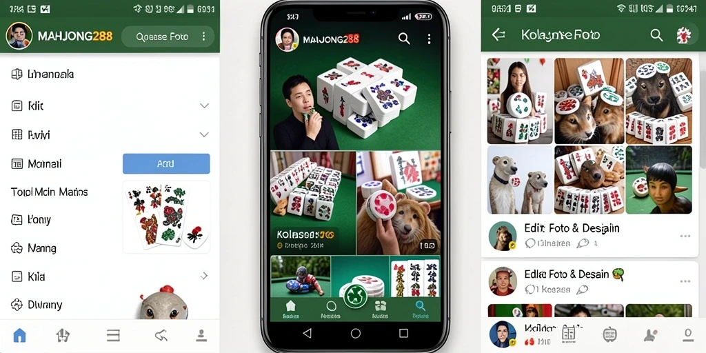 Tampilan antarmuka aplikasi kolase foto MAHJONG288 yang intuitif.