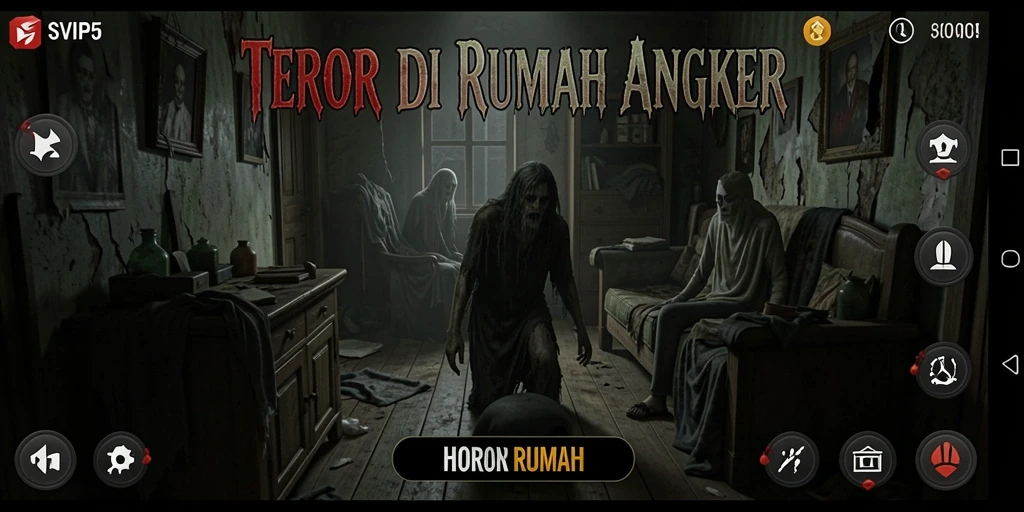 Antarmuka menakutkan dari game Horor Rumah SVIP5