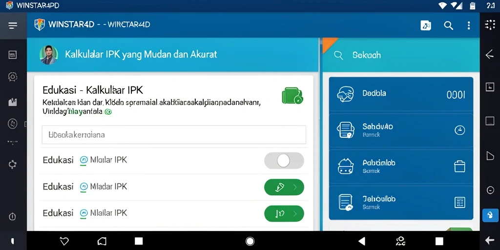 Antarmuka WINSTAR4D yang intuitif dan efektif untuk Kalkulator IPK.